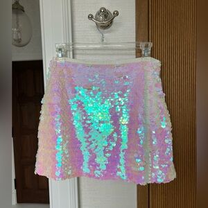 Zara iridescent sequin miniskirt size S